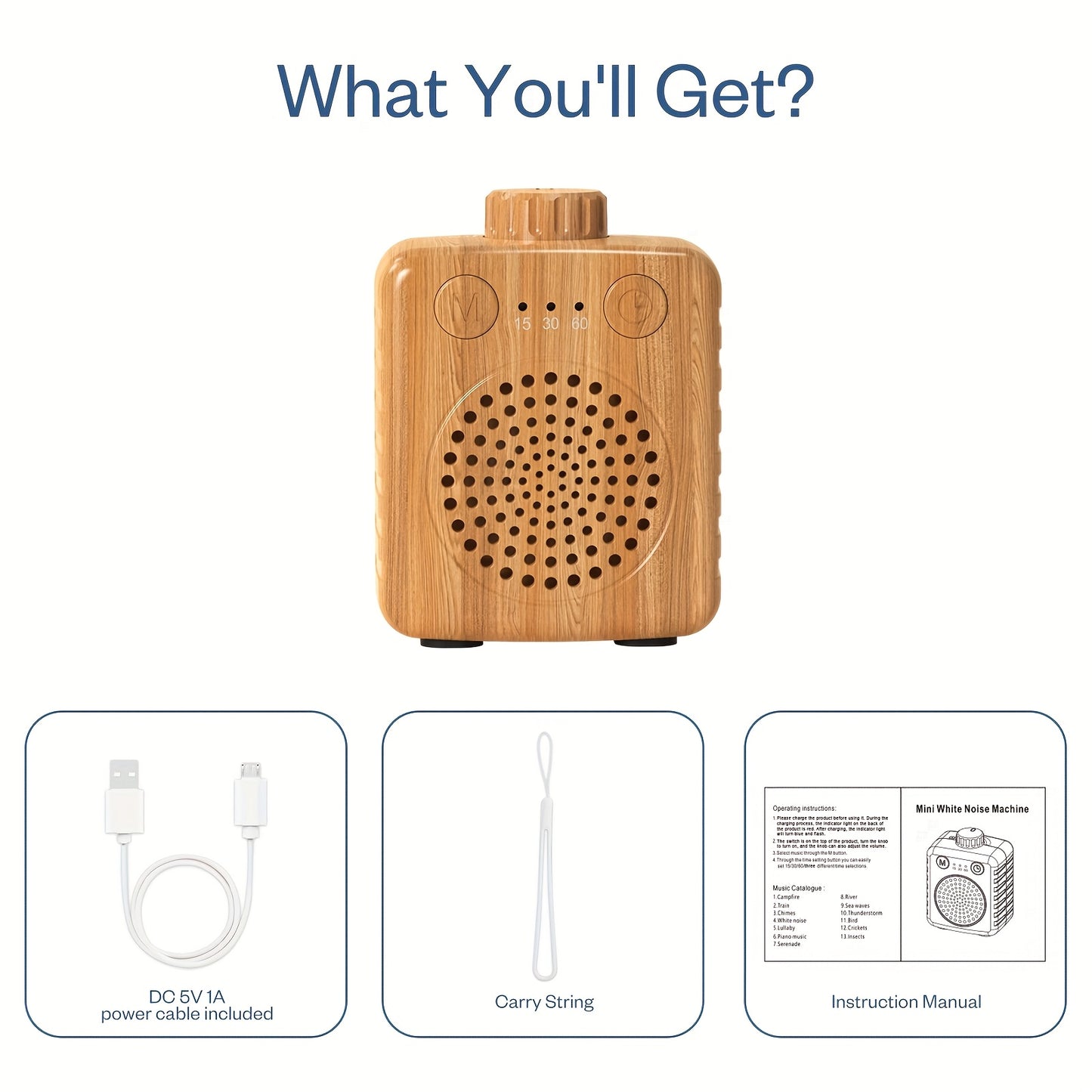 Portable White Noise Sleep Speaker – 20 Soothing Sounds